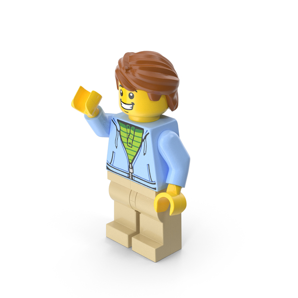 People: Lego Minifigure Male Arm Up PNG & PSD Images