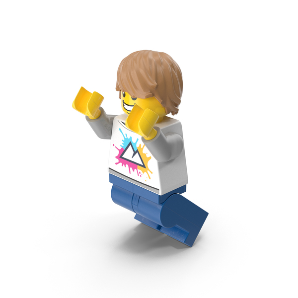 People: Lego Minifigure Male Jumping PNG & PSD Images