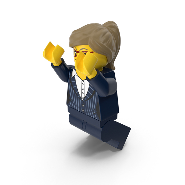 Toys: Lego Woman Executive Jumping PNG & PSD Images