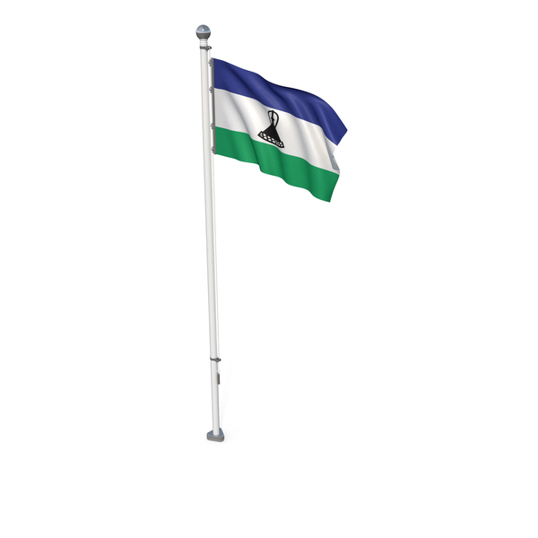 Lesotho Cloth Flag Stand PNG & PSD Images Lesotho Cloth Flag Stand PNG & PSD Images