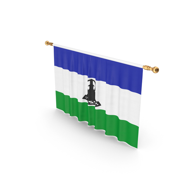Lesotho Country Flag Hanging PNG & PSD Images