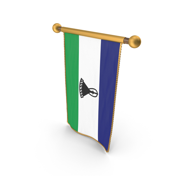 Lesotho Country Hanging Flag Design PNG & PSD Images Lesotho Country Hanging Flag Design PNG & PSD Images