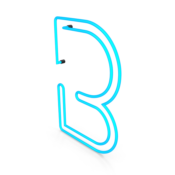 Light: Letter Blue Neon B PNG & PSD Images