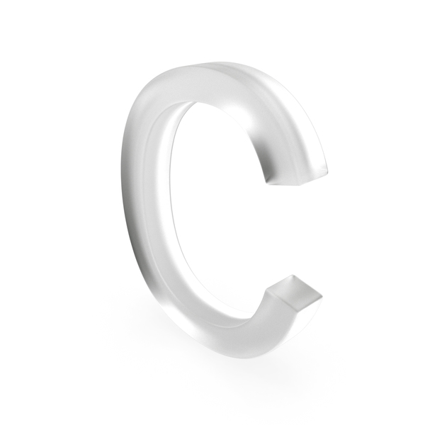 Language: Letter C Matte Glass PNG & PSD Images