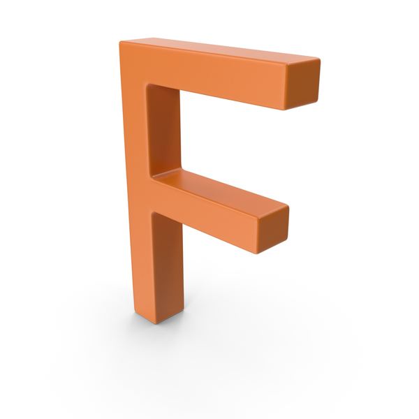 Letter F Orange PNG Images & PSDs for Download | PixelSquid - S11548155A