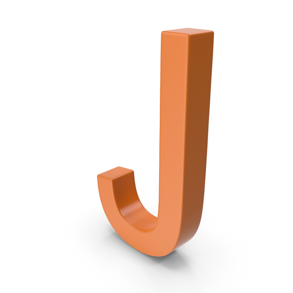 Letter J Orange PNG Images & PSDs for Download | PixelSquid - S115483029