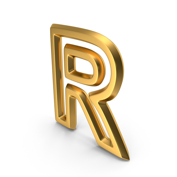 Language: Letter M1F OutLine R Gold PNG & PSD Images Language: Letter M1F OutLine R Gold PNG & PSD Images