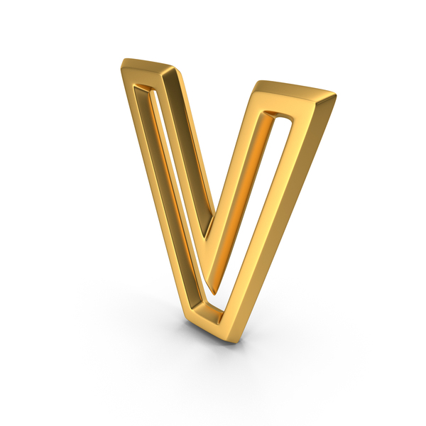 Language: Letter M1F OutLine V Gold PNG & PSD Images