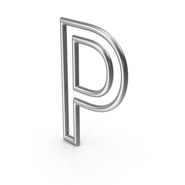 Roman Alphabet: Letter P Silver PNG & PSD Images