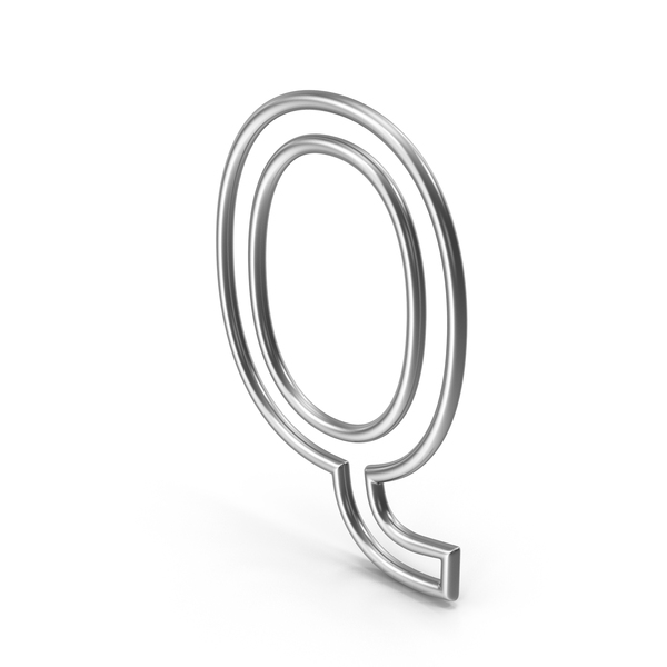 Roman Alphabet: Letter Q Silver PNG & PSD Images