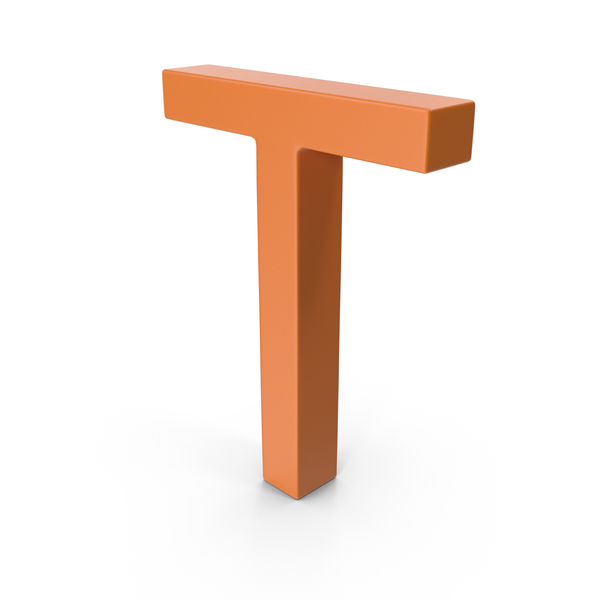 Letter T Orange PNG Images & PSDs for Download | PixelSquid - S115485262