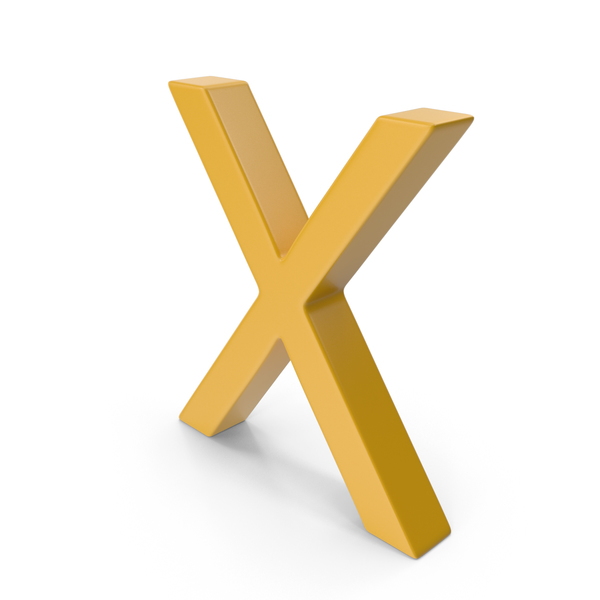 Letter X Yellow PNG Images & PSDs for Download | PixelSquid - S115486049