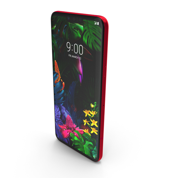 Smartphone: LG G8 ThinQ Carmine Red PNG & PSD Images Smartphone: LG G8 ThinQ Carmine Red PNG & PSD Images