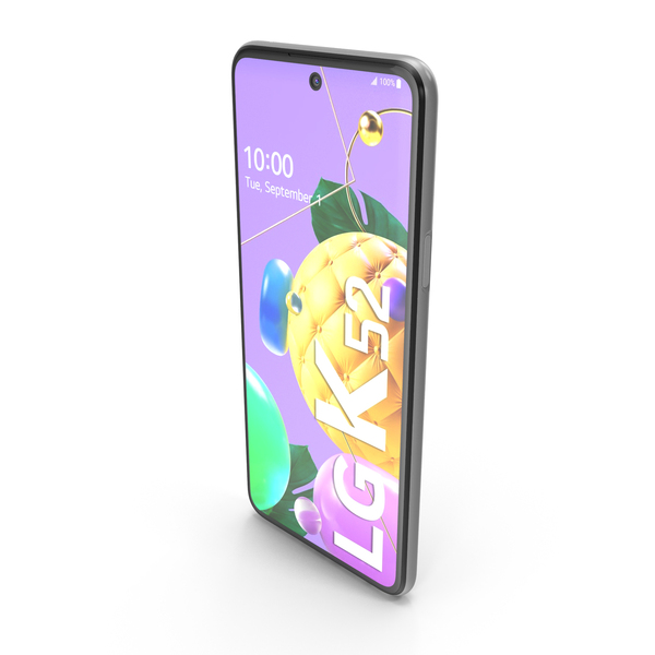 Smartphone: Lg K52 White PNG & PSD Images