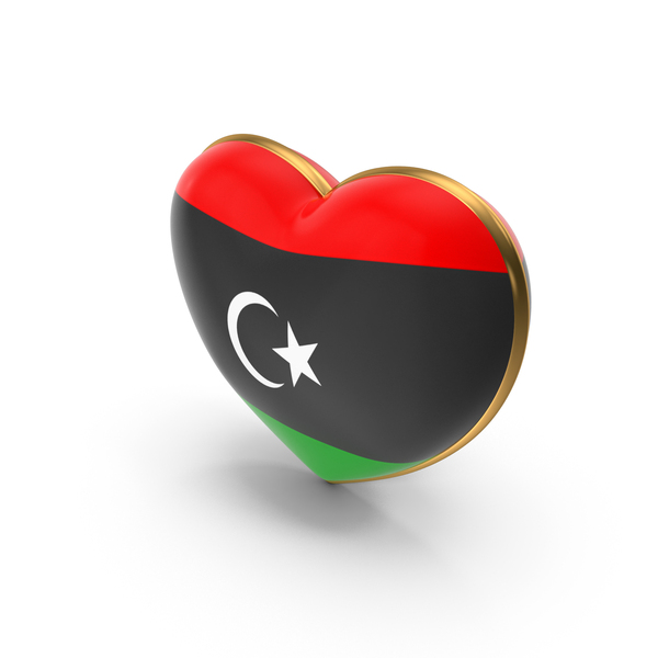 Libya Country Heart Flag Dual Shade Metallic Solid PNG & PSD Images Libya Country Heart Flag Dual Shade Metallic Solid PNG & PSD Images