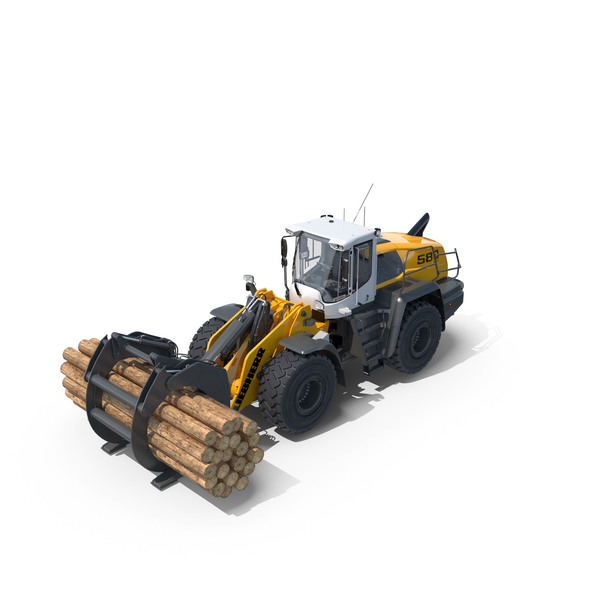 Logging Truck: Liebherr L580 XPower with Log Grapple PNG & PSD Images Logging Truck: Liebherr L580 XPower with Log Grapple PNG & PSD Images