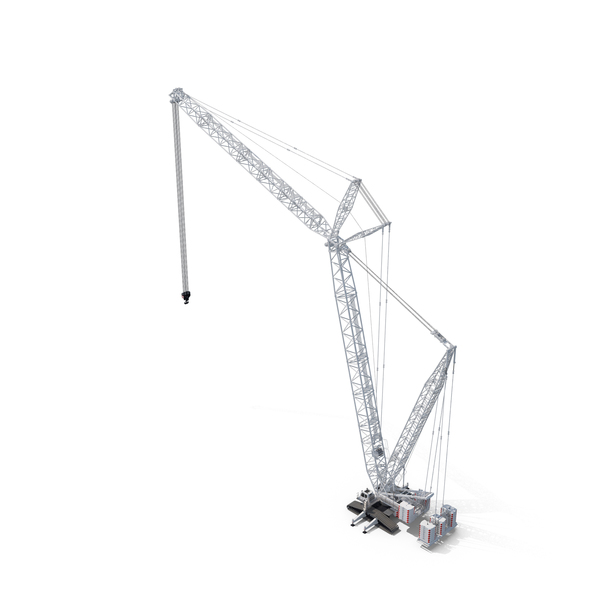 Industrial: Liebherr LR 1600 2 Crawler Crane 01 Boom and Luffing Jib 49m White PNG & PSD Images Industrial: Liebherr LR 1600 2 Crawler Crane 01 Boom and Luffing Jib 49m White PNG & PSD Images