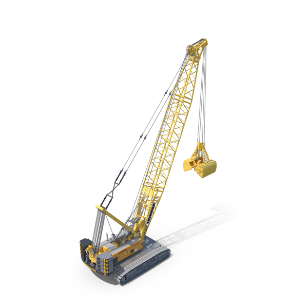 Crawler Crane: Liebherr Mechanical Cable Clamshell Excavator PNG & PSD Images Crawler Crane: Liebherr Mechanical Cable Clamshell Excavator PNG & PSD Images