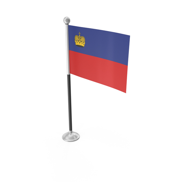 Liechtenstein Desk Small Stand Flag PNG & PSD Images