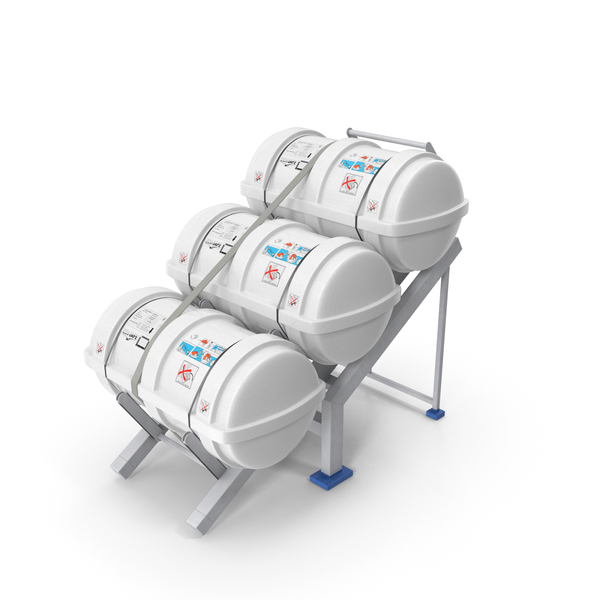 Cargo Container: Life Raft Storage Rack PNG & PSD Images