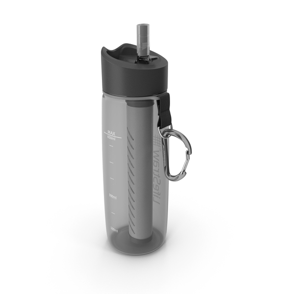 LifeStraw Go 2 Stage Water Filter Bottle Grey PNG Images & PSDs for ...