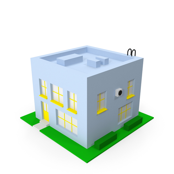 Light Blue Yellow Building PNG & PSD Images