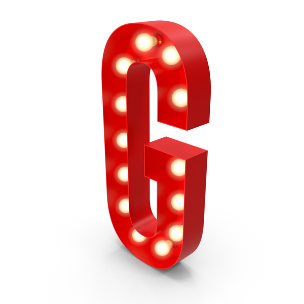 Punctuation: Light Bulb Glowing Alphabet Letter G PNG & PSD Images