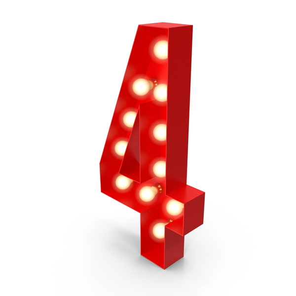 Light Bulb Glowing Alphabet Number 4 PNG & PSD Images Light Bulb Glowing Alphabet Number 4 PNG & PSD Images