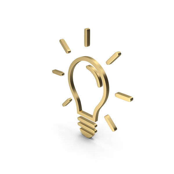 Symbols: LIGHT BULB OUTLINE ICON GOLD PNG & PSD Images Symbols: LIGHT BULB OUTLINE ICON GOLD PNG & PSD Images