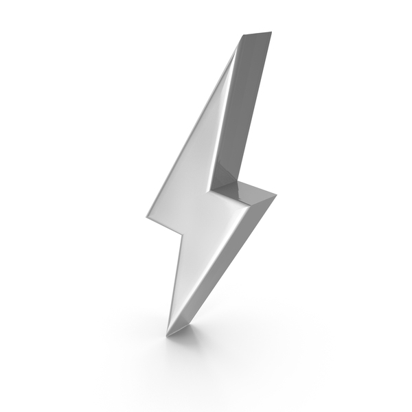 lightning Symbol Silver PNG & PSD Images