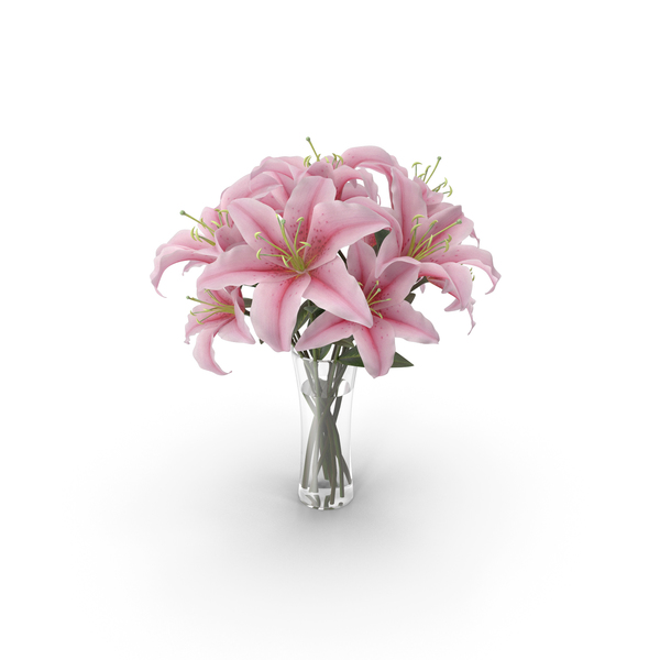 Bouquet: Lily in Vase PNG & PSD Images Bouquet: Lily in Vase PNG & PSD Images