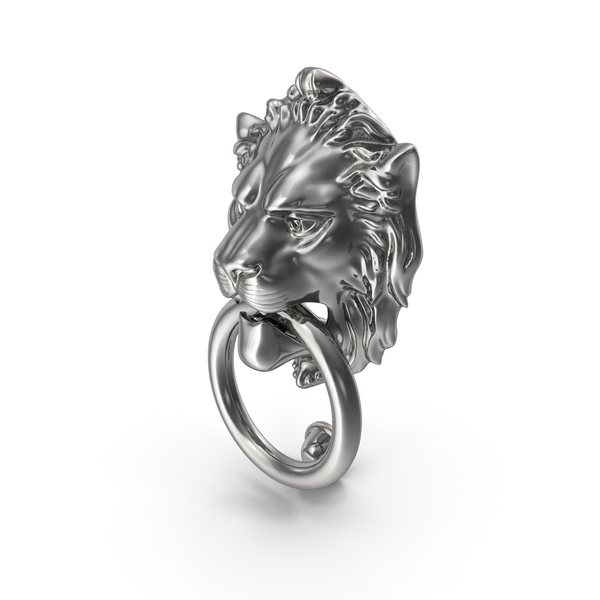Lion Door Knocker Silver PNG & PSD Images Lion Door Knocker Silver PNG & PSD Images