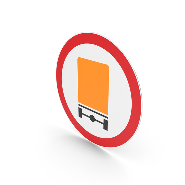 Lithuanian No Vehicles Carrying Dangerous Goods Sign PNG & PSD Images