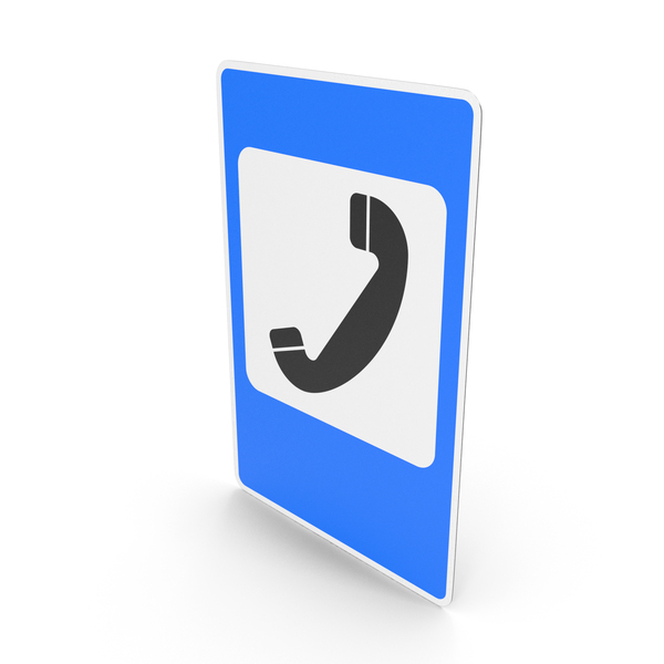 Traffic Signs: Lithuanian Sign Public Telephone PNG & PSD Images