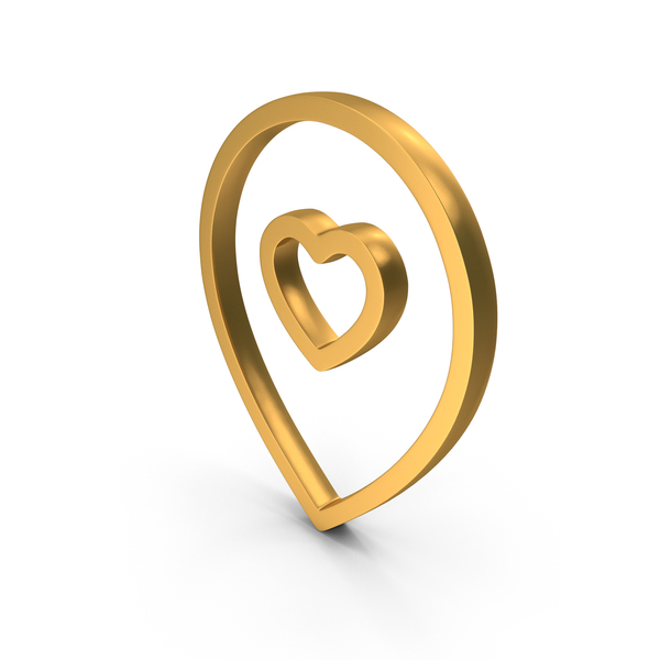 Logo: Location Map With Heart Map Gold PNG & PSD Images Logo: Location Map With Heart Map Gold PNG & PSD Images