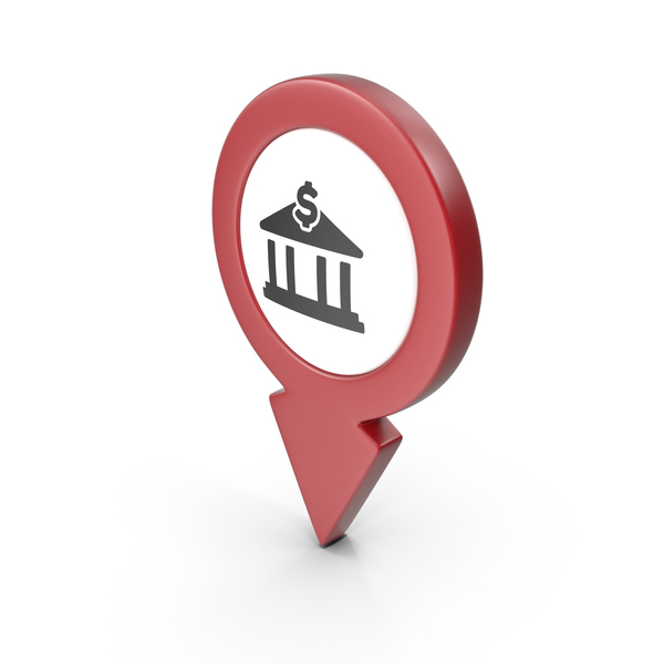 21: Location Sign Bank Red PNG & PSD Images