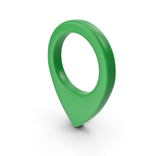 Computer Icon: Location Sign Green PNG & PSD Images