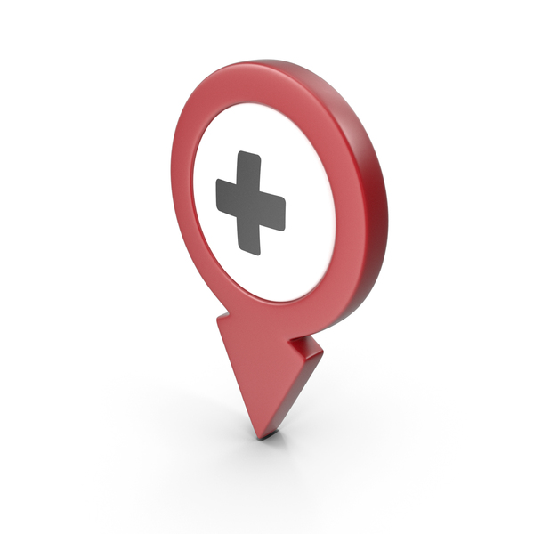 Computer Icon: Location Sign Hospital Red PNG & PSD Images