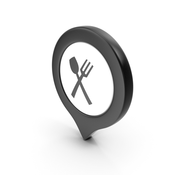 Computer Icon: Location Sign Restaurant Black PNG & PSD Images