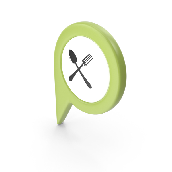 Computer Icon: Location Sign Restaurant Green PNG & PSD Images