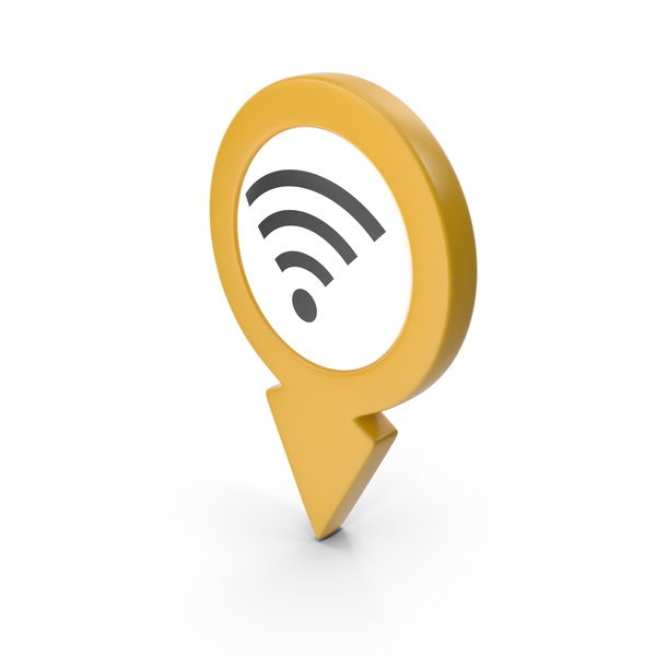 Wi Fi: Location Sign Wifi Yellow PNG & PSD Images