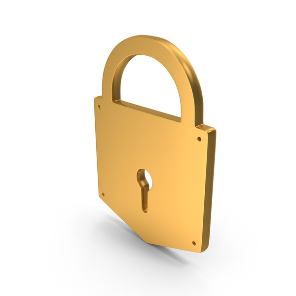 Gold Lock Icon PNG & PSD Images
