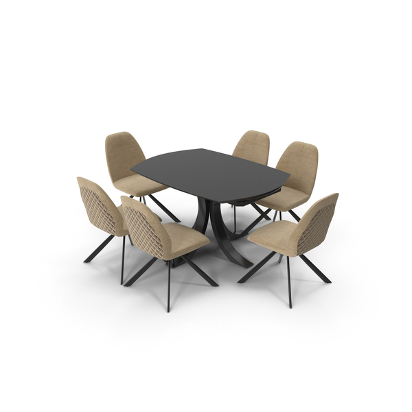 Room: Loft Dining Table Set Black PNG & PSD Images