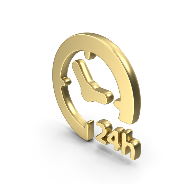 Logo Clock Time 24H Gold PNG Images & PSDs for Download | PixelSquid ...