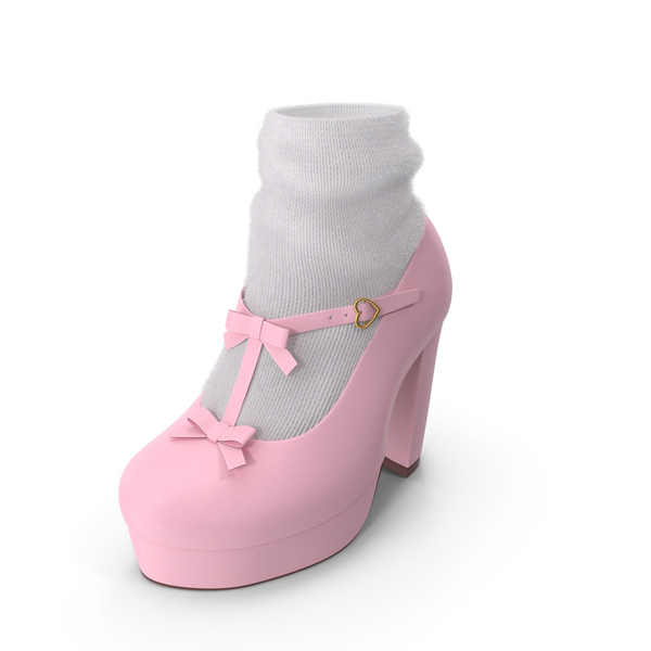 Lolita Kawaii Platform Vintage Shoes Single PNG & PSD Images