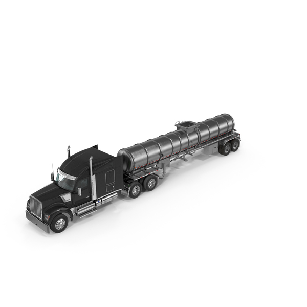 Long Hood Truck with Tank Trailer PNG & PSD Images Long Hood Truck with Tank Trailer PNG & PSD Images