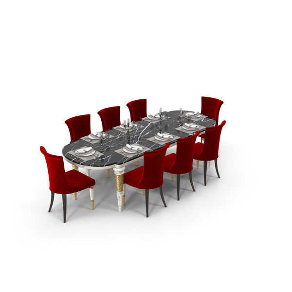 Place Setting: Longhi Served Marble Dining Table & Chairs PNG & PSD Images Place Setting: Longhi Served Marble Dining Table & Chairs PNG & PSD Images