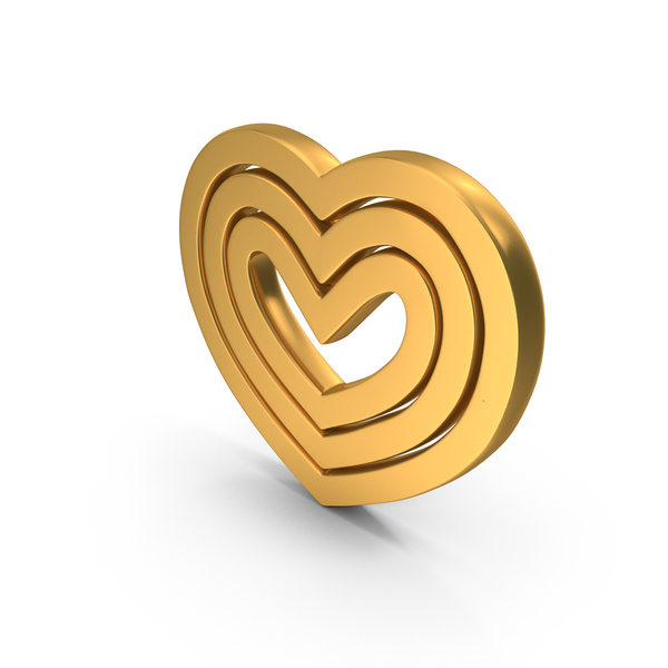 Love Symbol Gold PNG Images & PSDs for Download | PixelSquid - S11877160F