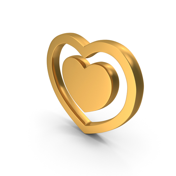 Love Symbol Gold PNG Images & PSDs for Download | PixelSquid - S118771565