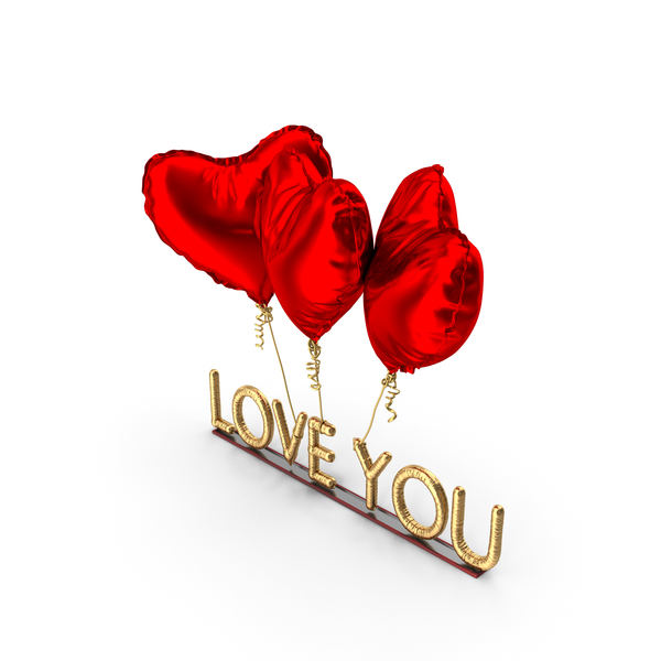 Valentine's: Love You Balloons PNG & PSD Images Valentine's: Love You Balloons PNG & PSD Images